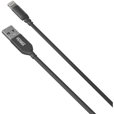 Φορτιστής Ταξιδίου Yenkee YAC 4600 12W USB-A 5V/2.4 A με Καλώδιο USB-A σε Lightning Apple Certified MFi Braided Μαύρο 1m