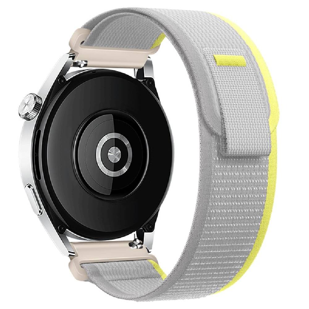 Watchband Hoco WH04 Belle Series από Nylon για Samsung Huawei Xiaomi Vivo OPPO κα 20mm Universal Λευκό-Κίτρινο