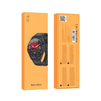 Smartwatch Hoco Y9 IP68 TFT HD IPS 3.5D Touch Screen 1.36" 300mAh με Δυνατότητα Κλήσεων Μαύρο