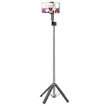 Selfie Stick Hoco K18 Wave για Συσκευές 4.5"- 7" 70mAh Ύψος 97cm Μαύρη