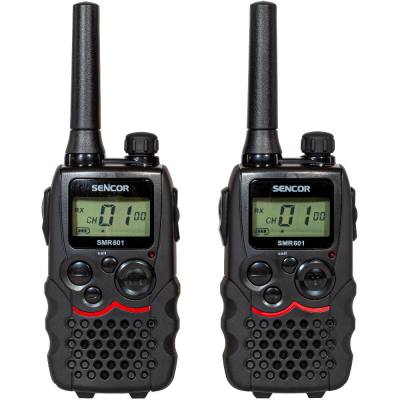 Walkie Talkie Sencor SMR 601 TWIN με 16 Κανάλια και Εμβέλεια έως 8 km. Περιλαμβάνει 8xAAA Μπαταρίες και Σταθμό Φόρτισης