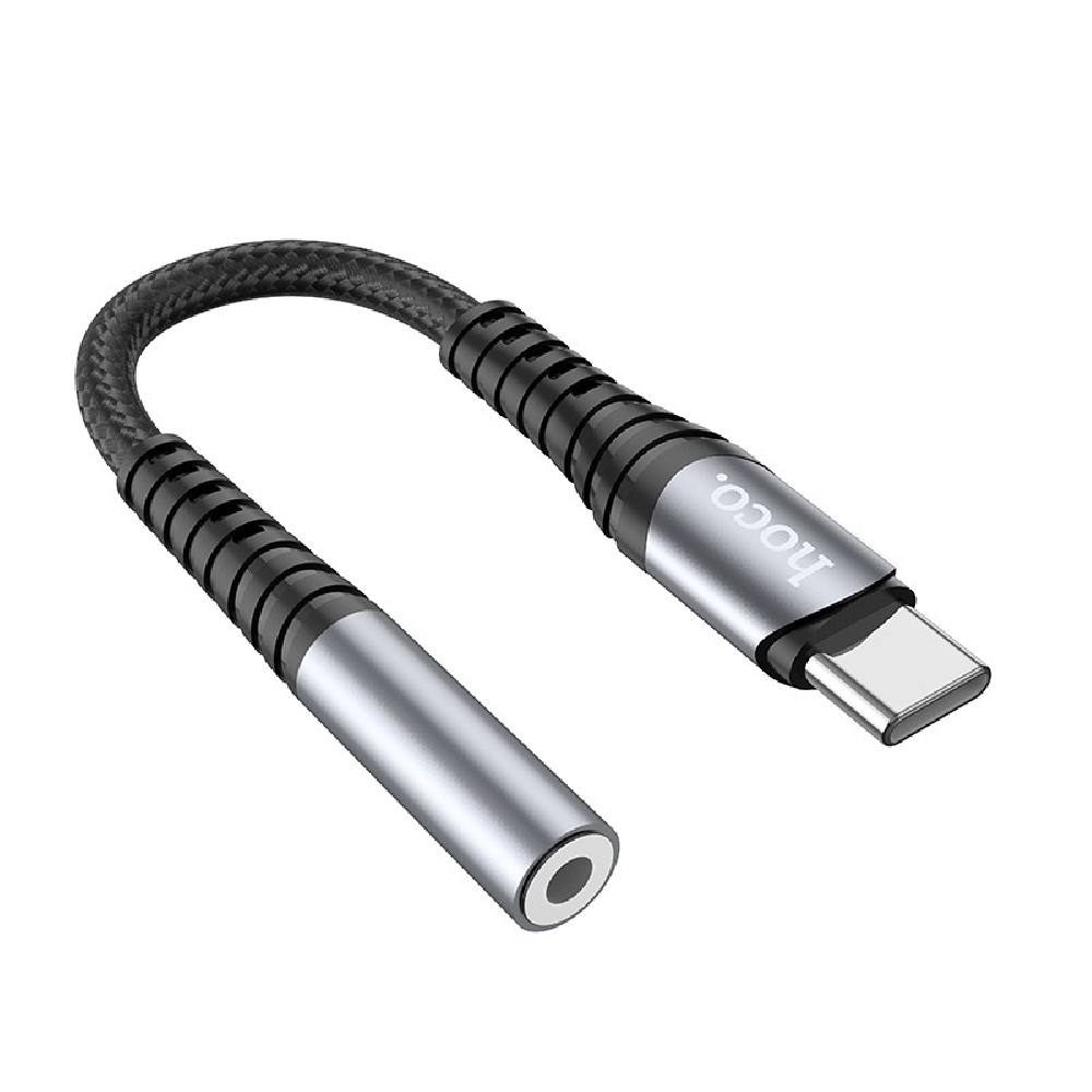 Εξωτερική Κάρτα Ήχου Hoco LS33 USB-C σε 3.5mm Θηλυκό Μεταλλικό Γκρί Συμβατό με όλες τις Συσκευές