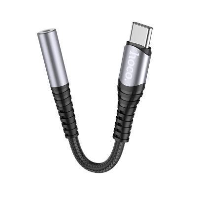 Εξωτερική Κάρτα Ήχου Hoco LS33 USB-C σε 3.5mm Θηλυκό Μεταλλικό Γκρί Συμβατό με όλες τις Συσκευές