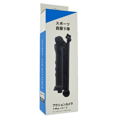 Selfie Stick Monopod LEDISTAR LDX-P4 3-Way για GoPro και Φωτογραφικές Μηχανές Πτυσσόμενο Μαύρο (Μήκος Κονταριού 18cm, Μήκος Ανοί