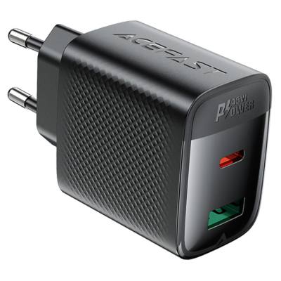 Φορτιστής Ταξιδίου Acefast A106 Fast Charging με 1xUSB-C + 1xUSB-A PD45W GaN Μαύρος