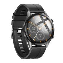 Smartwatch Hoco Y7 Pro 1.39" Bluetooth v5.0 240mAh IP67 με Δυνατότητα Κλήσεων Silicon Band Metal Grey