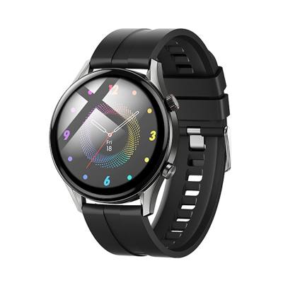 Smartwatch Hoco Y7 Pro 1.39" Bluetooth v5.0 240mAh IP67 με Δυνατότητα Κλήσεων Silicon Band Metal Grey