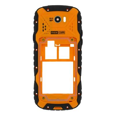 Μεσαίο Πλαίσιο Maxcom MM920 Πορτοκαλί-Μαύρο με Πλαϊνά Πλήκτρα και Τζαμάκι Κάμερας Original MM920GSMV1