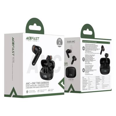 Wireless Earphones Hands Free Acefast W1 TWS v5.4 400mAh 8hr Λειτουργίας ANC 4-Mic ENC Τεχνολογία IPX4 με LED Ένδειξη Μπαταρίας 