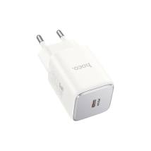 Φορτιστής Ταξιδίου Small Size Hoco N43 Vista με USB-C PD30W GaN Tech  Λευκός