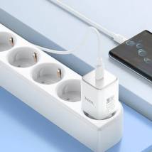 Φορτιστής Ταξιδίου Small Size Hoco N43 Vista με USB-C PD30W GaN Tech  Λευκός
