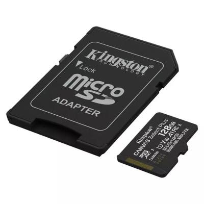 Κάρτα Μνήμης Kingston Canvas Select Plus+ MicroSDXC 128GB Class 10 με SD Adapter έως 150MB/s SDCS3/128GB