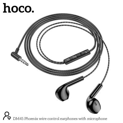 Hands Free Hoco DM45 Phoenix Earphones Stereo 3.5mm με Μικρόφωνο και Πλήκτρο Λειτουργίας 1.2m Μαύρα