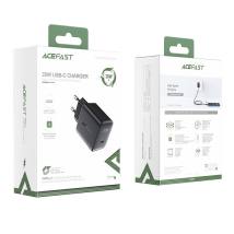 Φορτιστής Ταξιδίου Acefast A1 Fast Charging USB-C PD3.0 PD20W QC3.0 / QC2.0 5V / 2.4A Μαύρος