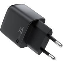 Φορτιστής Ταξιδίου Acefast A114 Fast Charging 1xUSB-A + 1xUSB-C PD25W QC3.0 GaN με LED Ένδειξη Μαύρος