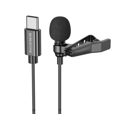 Μικρόφωνο Πέτου Borofone BFK11 Elegant Lavalier με USB-C Καλώδιο 2m