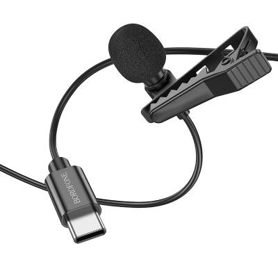 Μικρόφωνο Πέτου Borofone BFK11 Elegant Lavalier με USB-C Καλώδιο 2m