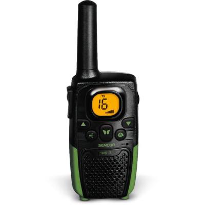 Walkie Talkie Σετ 2τεμ. με Yποδοχή Hands Free 2.5mm Εύρος Κάλυψης 7 km 3ΑΑΑ Sencor SMR 131 Μαύρο/Πράσινο