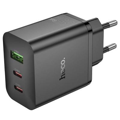 Φορτιστής Ταξιδίου Hoco N51 Scenery GaN 65W με 2xUSB-C και 1xUSB-A  Μαύρος