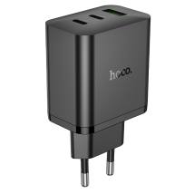 Φορτιστής Ταξιδίου Hoco N51 Scenery GaN 65W με 2xUSB-C και 1xUSB-A  Μαύρος