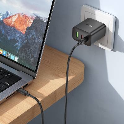 Φορτιστής Ταξιδίου Hoco N51 Scenery GaN 65W με 2xUSB-C και 1xUSB-A  Μαύρος