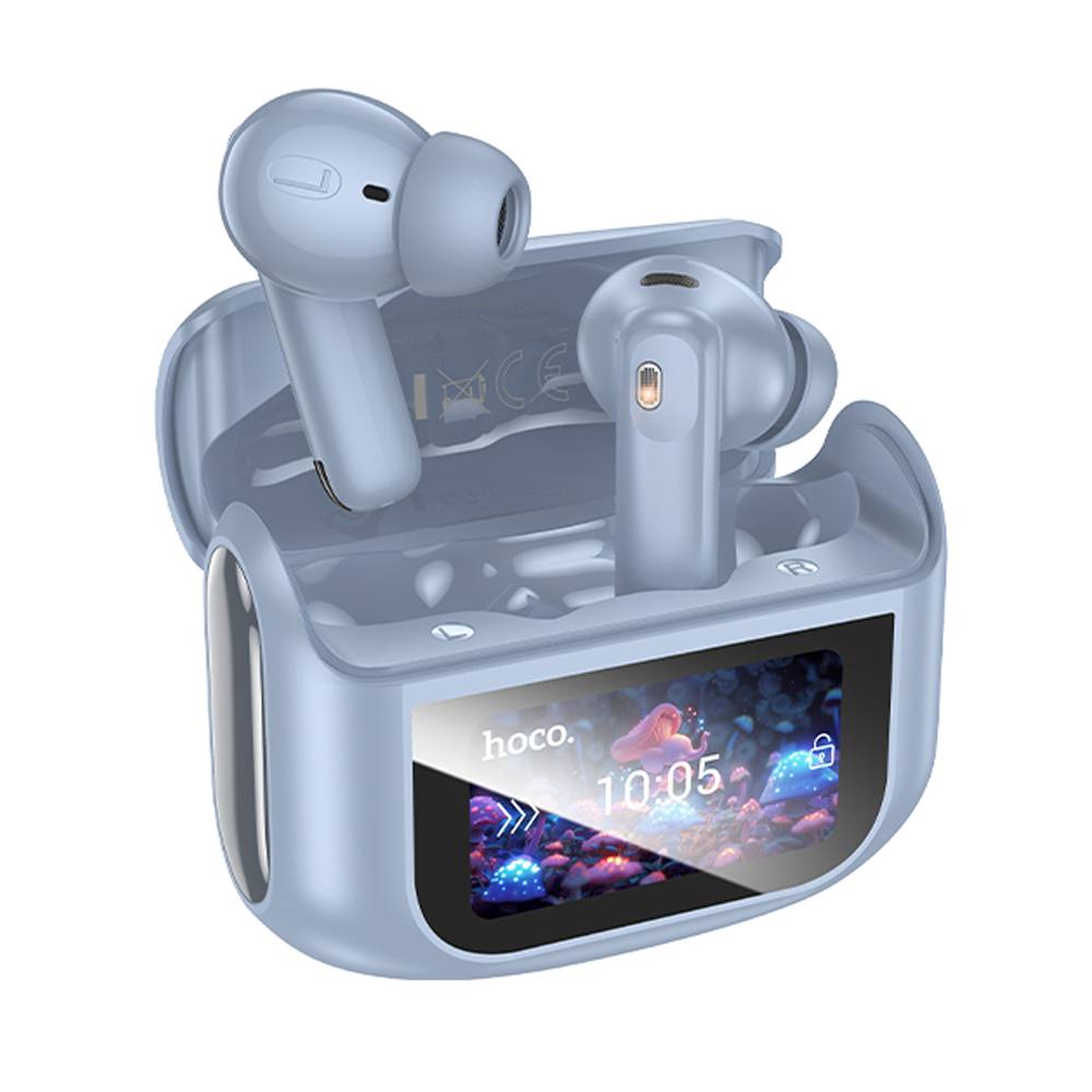 Wireless Hands Free Hoco EQ21 Sandy V5.4 με Active Noise Cancellation και ENC TWS 400mAh 7 Ώρες Ομιλίας Μπλε