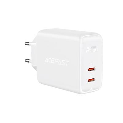 Φορτιστής Ταξιδίου Acefast A9 Fast Charging USB-C QC3.0 / QC2.0 PD40W Λευκός