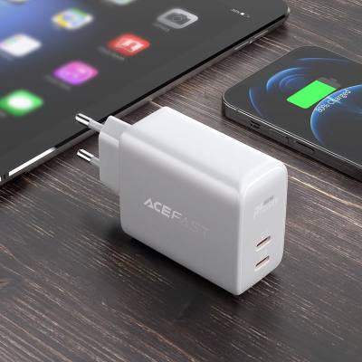 Φορτιστής Ταξιδίου Acefast A9 Fast Charging USB-C QC3.0 / QC2.0 PD40W Λευκός