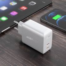 Φορτιστής Ταξιδίου Acefast A9 Fast Charging USB-C QC3.0 / QC2.0 PD40W Λευκός