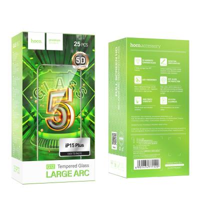 Tempered Glass Hoco G12 Full Screen HD 5D Large Arc για Apple  iPhone 15 Plus Σετ 25τεμ.