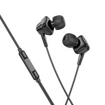 Hands Free Hoco M113 Earphones Lightning Μαύρα 1.2m.