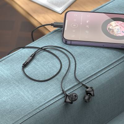 Hands Free Hoco M113 Earphones Lightning Μαύρα 1.2m.