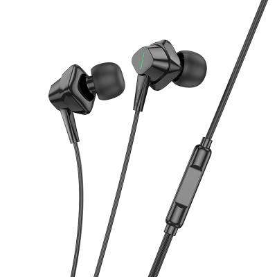 Hands Free Hoco M113 Earphones Lightning Μαύρα 1.2m.