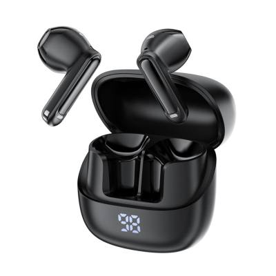 Wireless Earphones Hands Free Acefast W2 TWS v5.4 400mAh 8hr Λειτουργίας ANC και 4-Mic ENC Τεχνολογία IPX4 με LED Display Μαύρα