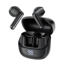 Wireless Earphones Hands Free Acefast W2 TWS v5.4 400mAh 8hr Λειτουργίας ANC και 4-Mic ENC Τεχνολογία IPX4 με LED Display Μαύρα