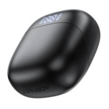 Wireless Earphones Hands Free Acefast W2 TWS v5.4 400mAh 8hr Λειτουργίας ANC και 4-Mic ENC Τεχνολογία IPX4 με LED Display Μαύρα
