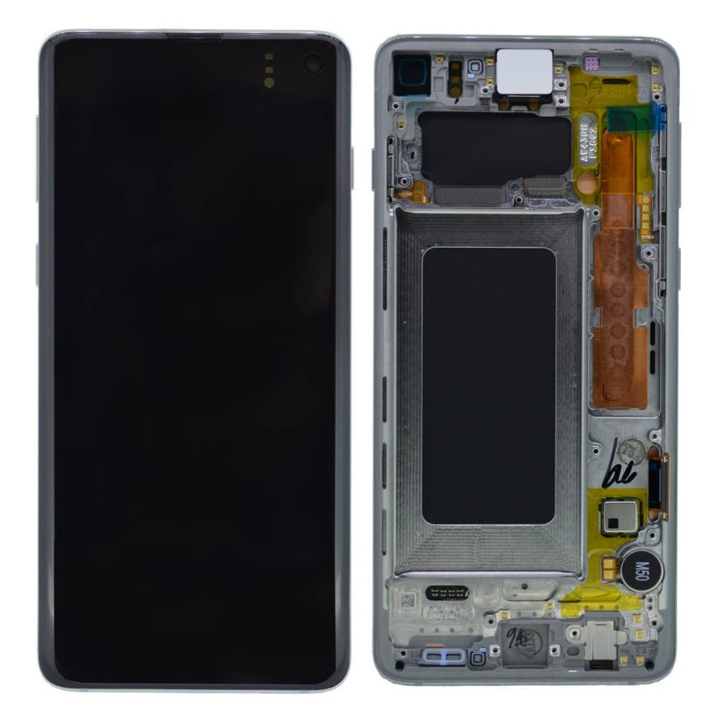 Γνήσια Οθόνη & Μηχανισμός Αφής Samsung SM-G970F Galaxy S10e Λευκό GH82-18852B