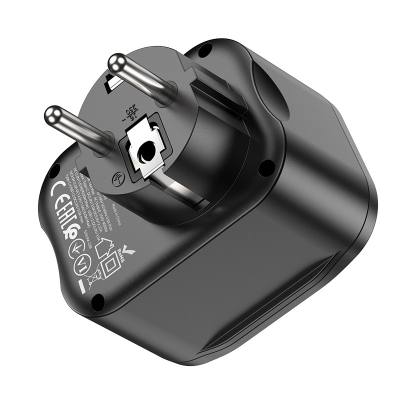 Φορτιστής Hoco NS3 4000W με 1xUSB-C PD20W 18W 2xUSB-A 5V/3A QC3.0 και Θύρα Σούκο Μαύρος