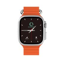 Smartwatch Maxcom Ecowatch 2 1.95” 230mAh IP67 Ασημί με Πορτοκαλί Silicon Band με Call Function