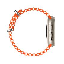 Smartwatch Maxcom Ecowatch 2 1.95” 230mAh IP67 Ασημί με Πορτοκαλί Silicon Band με Call Function