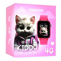 Smartwatch Maxcom FW59 Kiddo 4G GPS IP65 670mAh με 1.85” IPS 20mm Silicon Band και SOS Button Ροζ με Δυνατότητα Κλήσεων