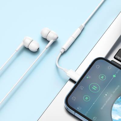 Εξωτερική Κάρτα Ήχου Hoco LS34 Lightning σε 3.5 Λευκό Original IC Συμβατό με όλες τις Lightning Συσκευές