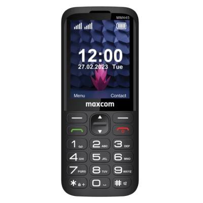Maxcom MM445 4G (Dual Sim) 2.8" με Βάση Φόρτισης, Μεγάλα Πλήκτρα, Ραδιόφωνο, Φακό και Πλήκτρο Έκτακτης Ανάγκης Μαύρο