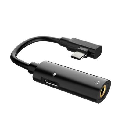 Αντάπτορας Hoco LS19 2 σε 1 USB-C σε USB-C Θηλυκό και 3.5mm Θηλυκό 1.5A Μαύρo