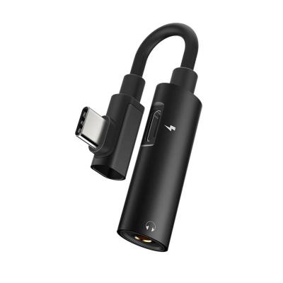 Αντάπτορας Hoco LS19 2 σε 1 USB-C σε USB-C Θηλυκό και 3.5mm Θηλυκό 1.5A Μαύρo