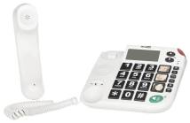 Σταθερό Ψηφιακό Τηλέφωνο Maxcom KXT480 Λευκό με Οθόνη, Ένδειξη Εισερχόμενης Κλήσης Led και Μεγάλα Πλήκτρα