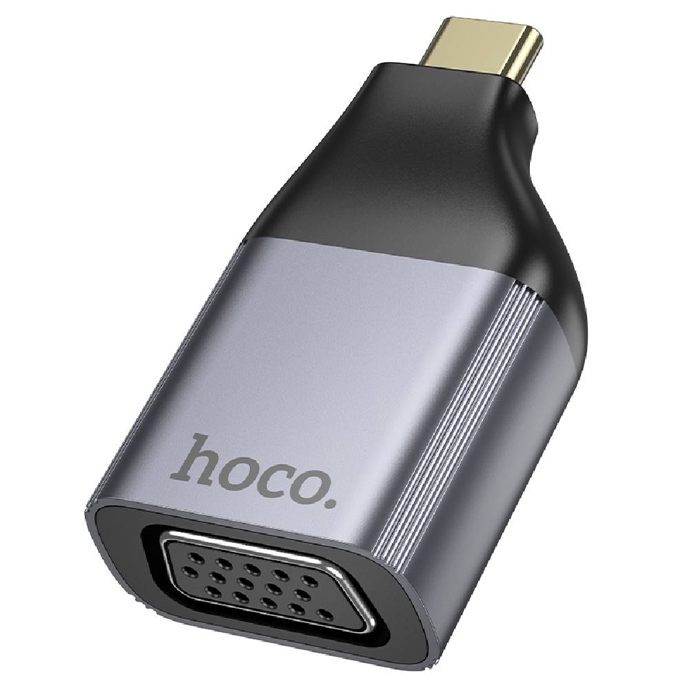 Αντάπτορας  Hoco UA34 USB-C σε VGA 2k Γκρι