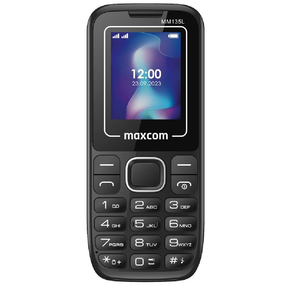 Maxcom MM135 Light (Dual Sim) 1,77" με Bluetooth, Φακό, Ανοιχτή Ακρόαση και Ραδιόφωνο Μόνο με Καλώδιο Φόρτισης  Μαύρο - Μπλέ