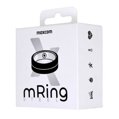 Smart Ring Maxcom mRing MR100 No.11 (Εσωτερική Διάμετρος 20.7mm) IP68 με Μετρητή Παλμών, Ύπνου, Θερμίδες, Βήματα Μαύρο