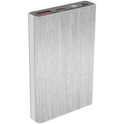 Power Bank Wonder WX10M 10000mAh Ultra Mini με Εξόδους USB-A και USB-C και LED Ένδειξη Μπαταρίας Γκρι